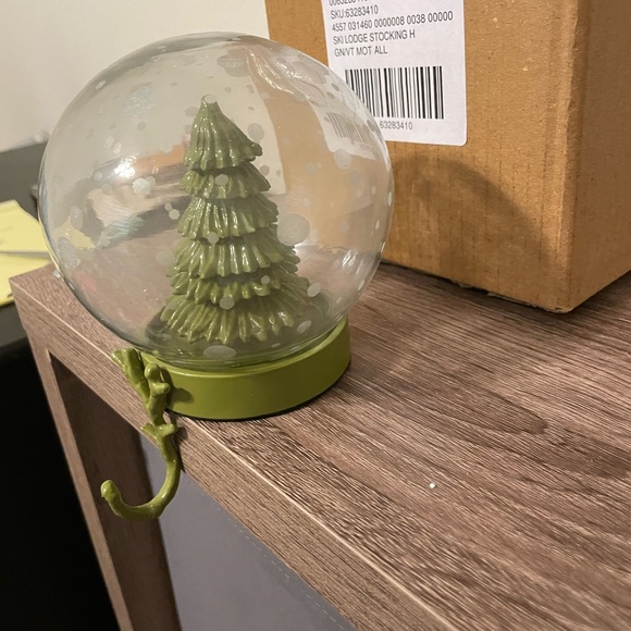 2 Anthropologie Snow Globe Stocking Holders - Picture 7 of 10